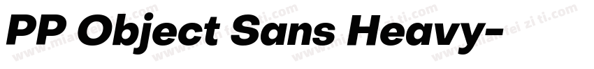 PP Object Sans Heavy字体转换